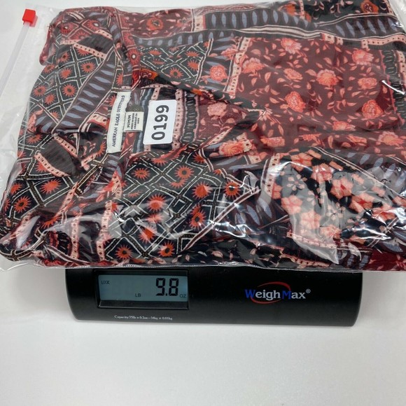 American Eagle Outfitters Cold Shoulder Dress Multicolor Patchwork Boho Medium M - Picture 11 of 11